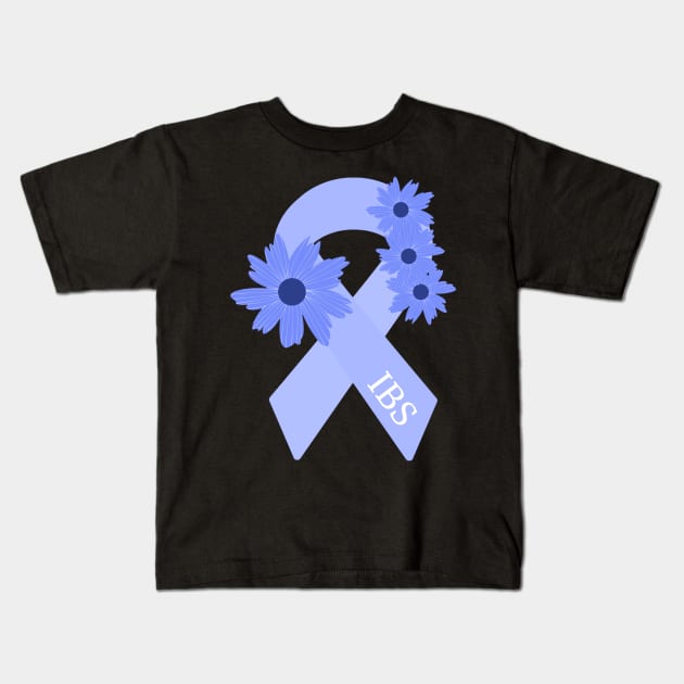 IBS awareness ribbon Kids T-Shirt by LukjanovArt